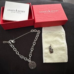 James Avery bracelet with two charms!